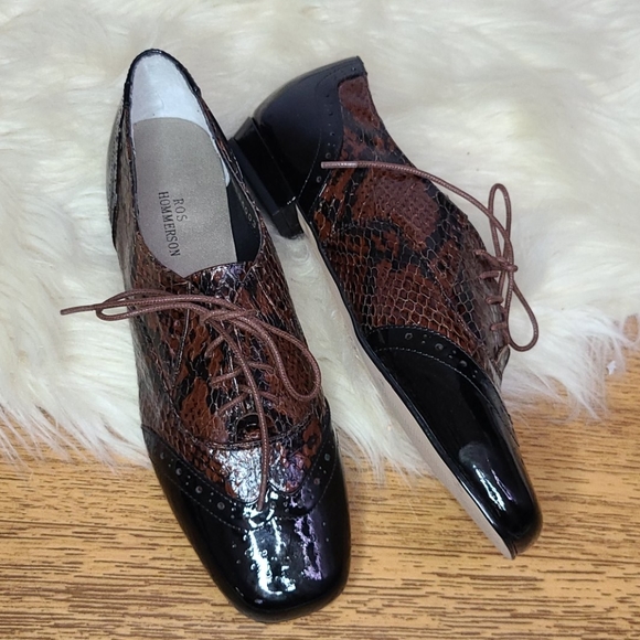 Ros Hammerson Shoes - Vintage Ros Hommerson snakeskin penny loafers 8